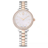Matrix 3-link watch Swiss Made, Metal bracelet, Silver tone, Rose gold-tone finish